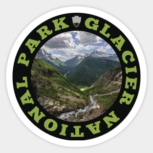 Glacier National Park circle Sticker